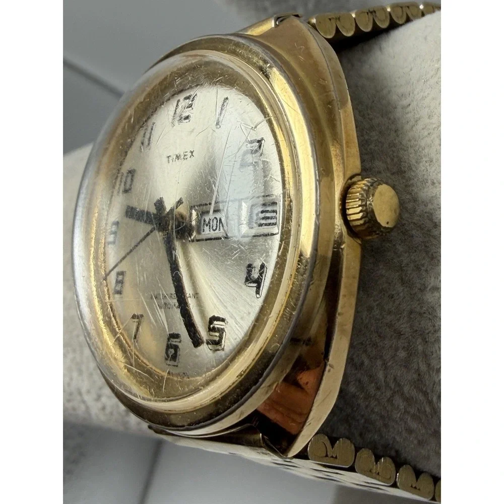 Timex 1975 Automatic Viscount Working Mens Watch 39MM 7.25
